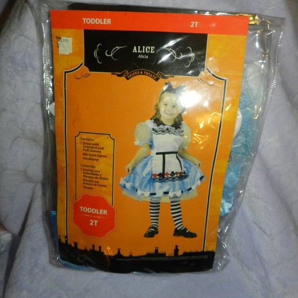 VTG 2010 DELUXE ALICE IN WONDERLAND TODDLERS GIRLS COSTUME SET 2T NEW/NWT - Picture 1 of 12